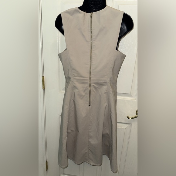 Calvin Klein Sleeveless Beige Mini Dress Size 8 Classic Neutral - Picture 2 of 13